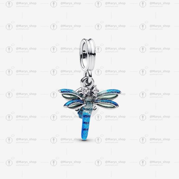 Pandora Dragonfly Double Dangle Charm - Picture 1 of 2